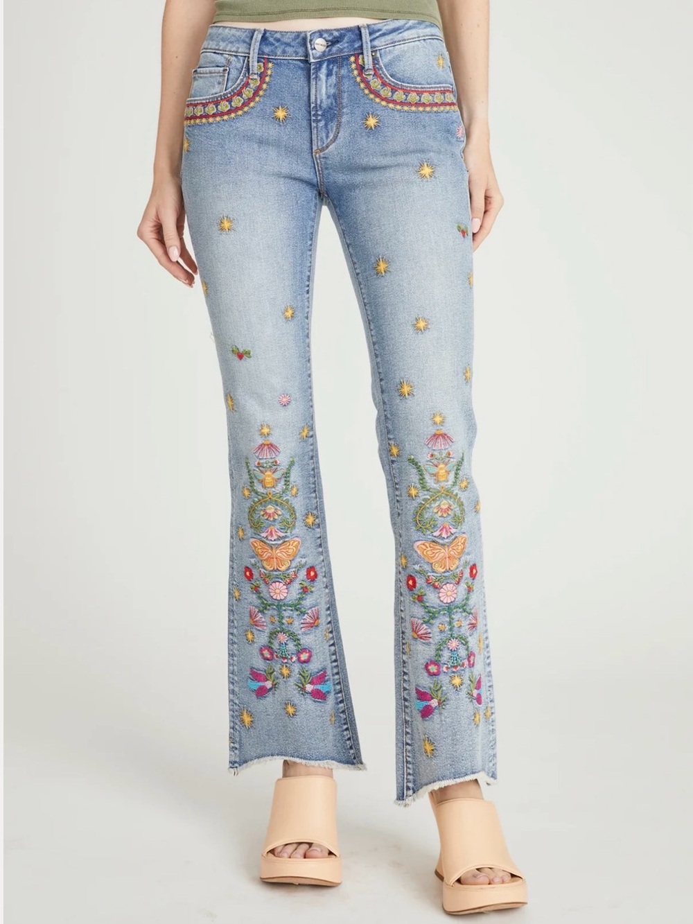 **SOLD OUT*** Eva Bootcut - Pocket Full of Sunshine Driftwood Denim